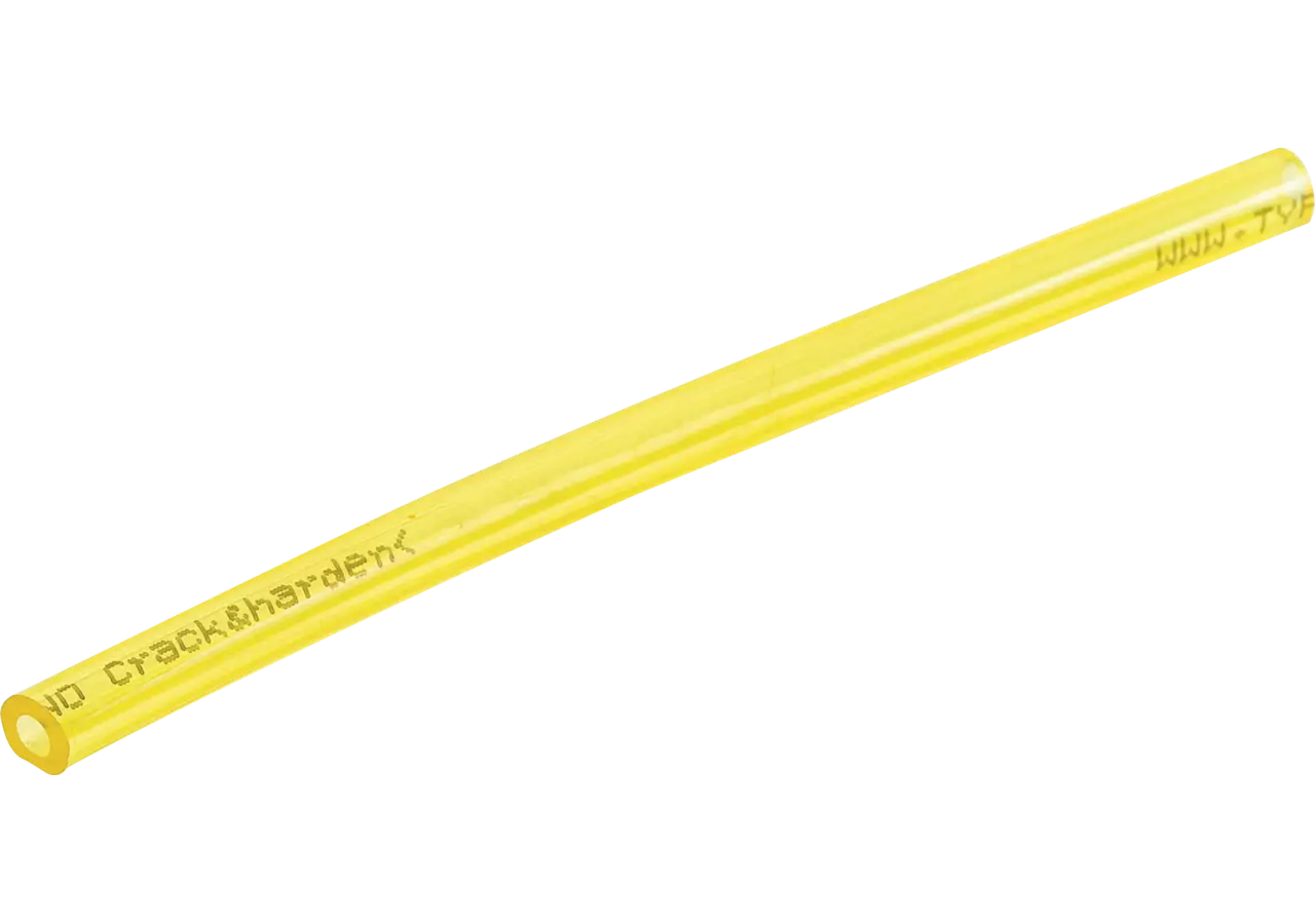 Transparenter AL‑KO Benzinschlauch 412200 in gelber Ausführung für Kraftstoffsysteme