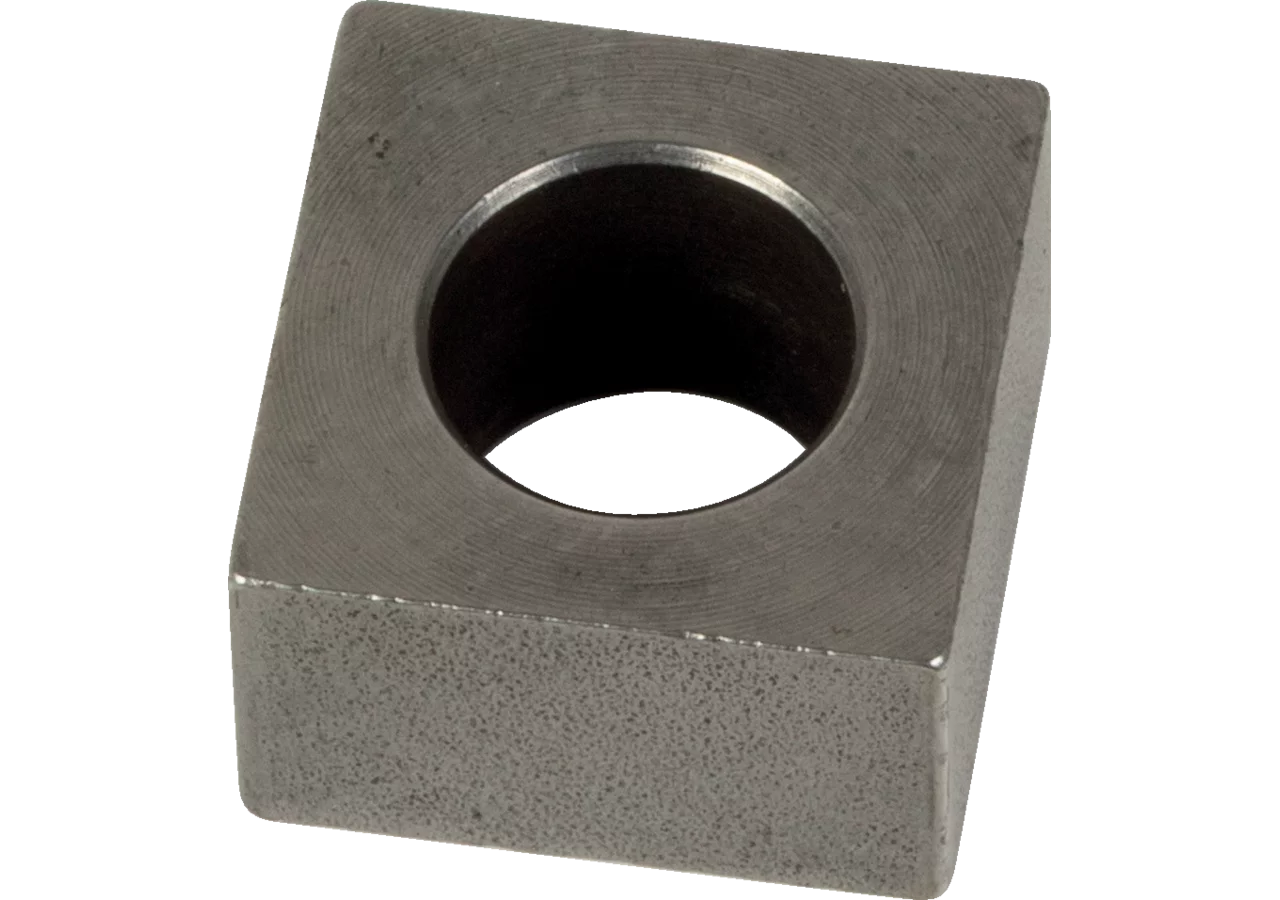 AL‑KO Distanzklotz 412572 – quadratischer Abstandshalter mit zentraler Bohrung aus Metall