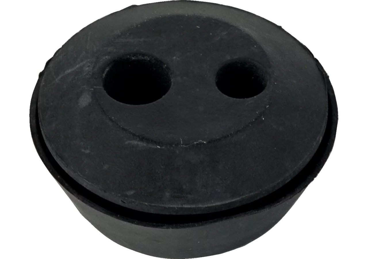 AL‑KO Gummitülle 412261 mit zwei Öffnungen für Kabeldurchführungen, schwarz