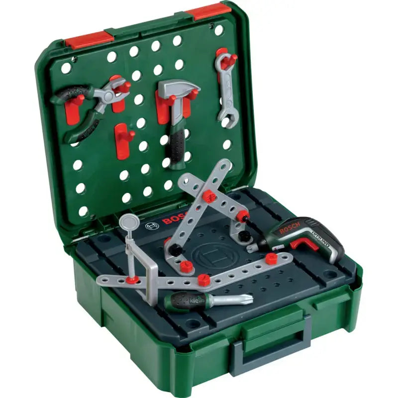 Bosch Workbench Toy Case 75-piece Accessories & Cordless Screwdriver GartenShop24 - Hochwertige Gartengerte Bosch Workbench Toy Case 75-piece Accessories & Cordless Screwdriver GartenShop24 - Hochwertige Gartengerte