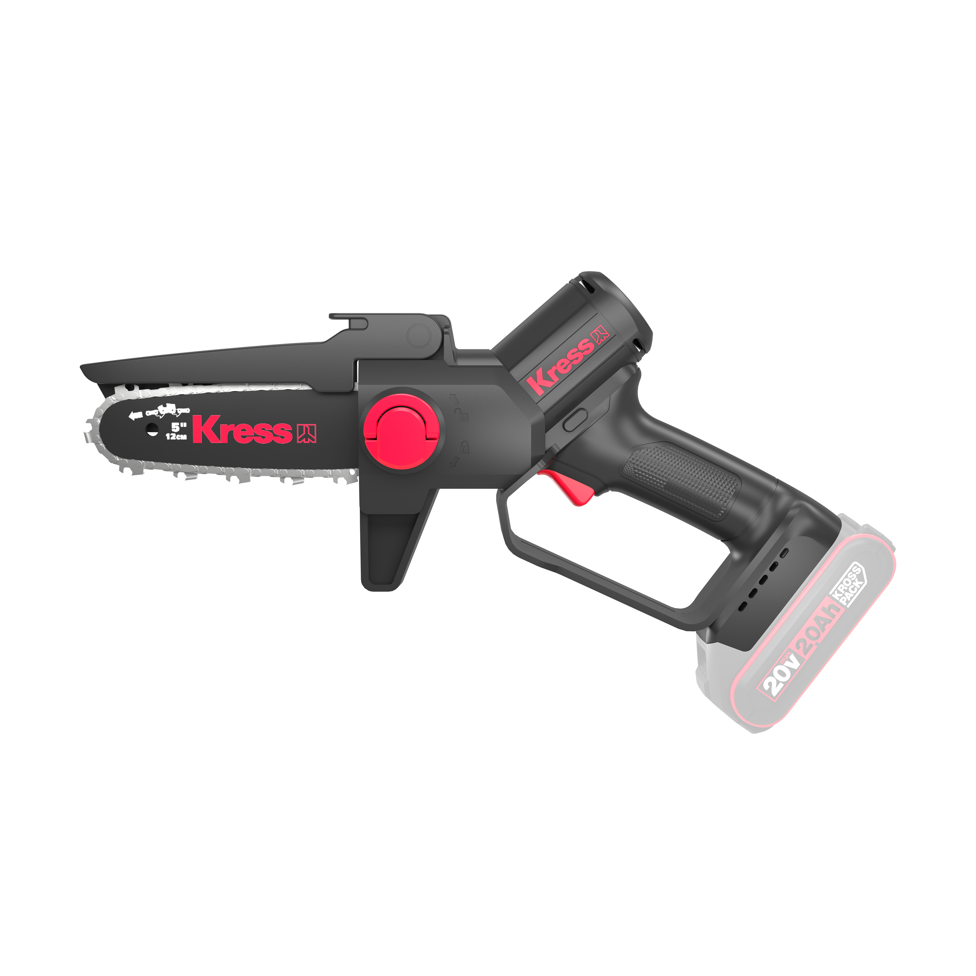 Kress Akku Einhand-Kettensäge SET (inkl. 2x Akkus und Ladegerät) - KG343E.9