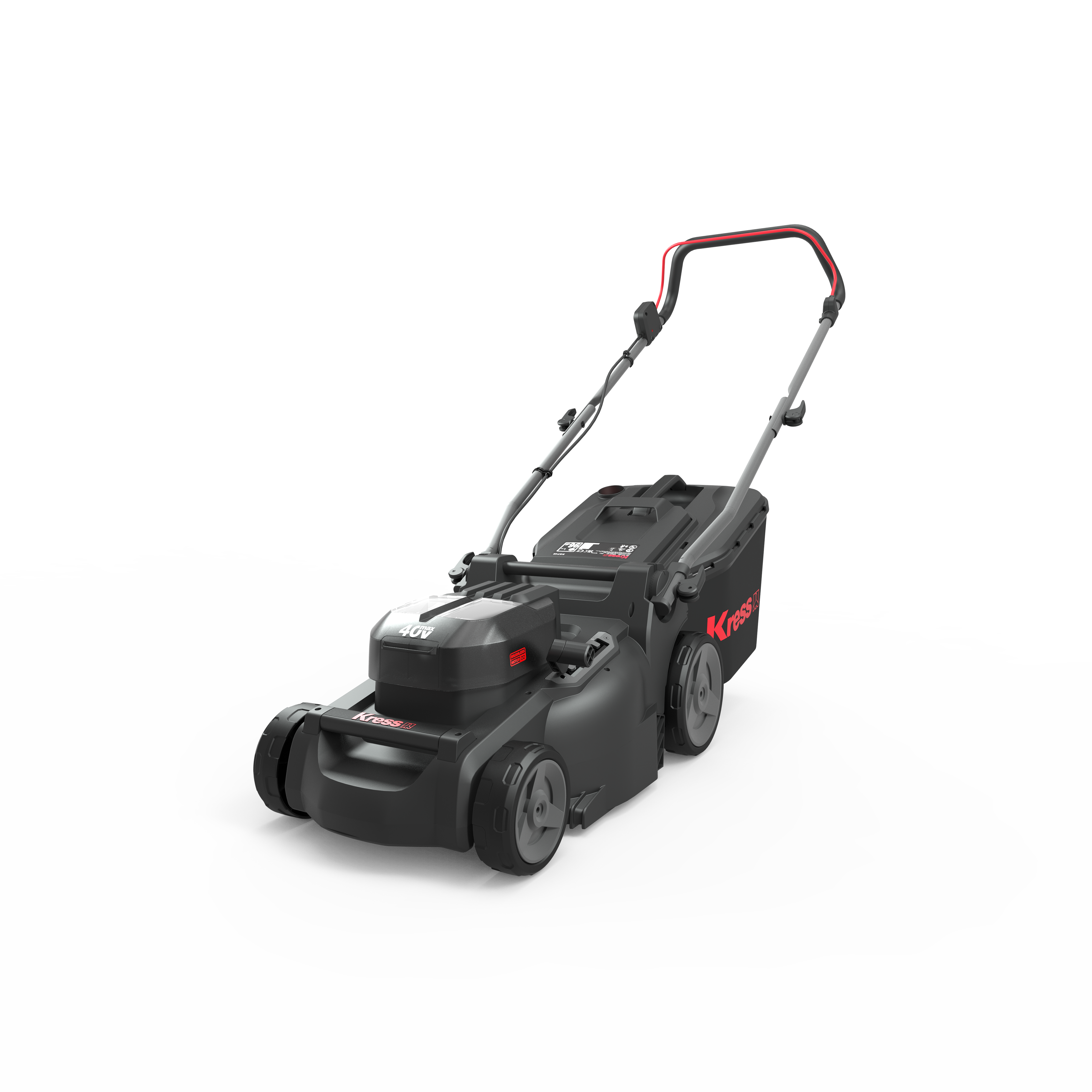 Kress Akku Rasenmäher SET (inkl. 4x Akkus und Doppelladegerät) mit Antrieb 41 cm - KG748.9