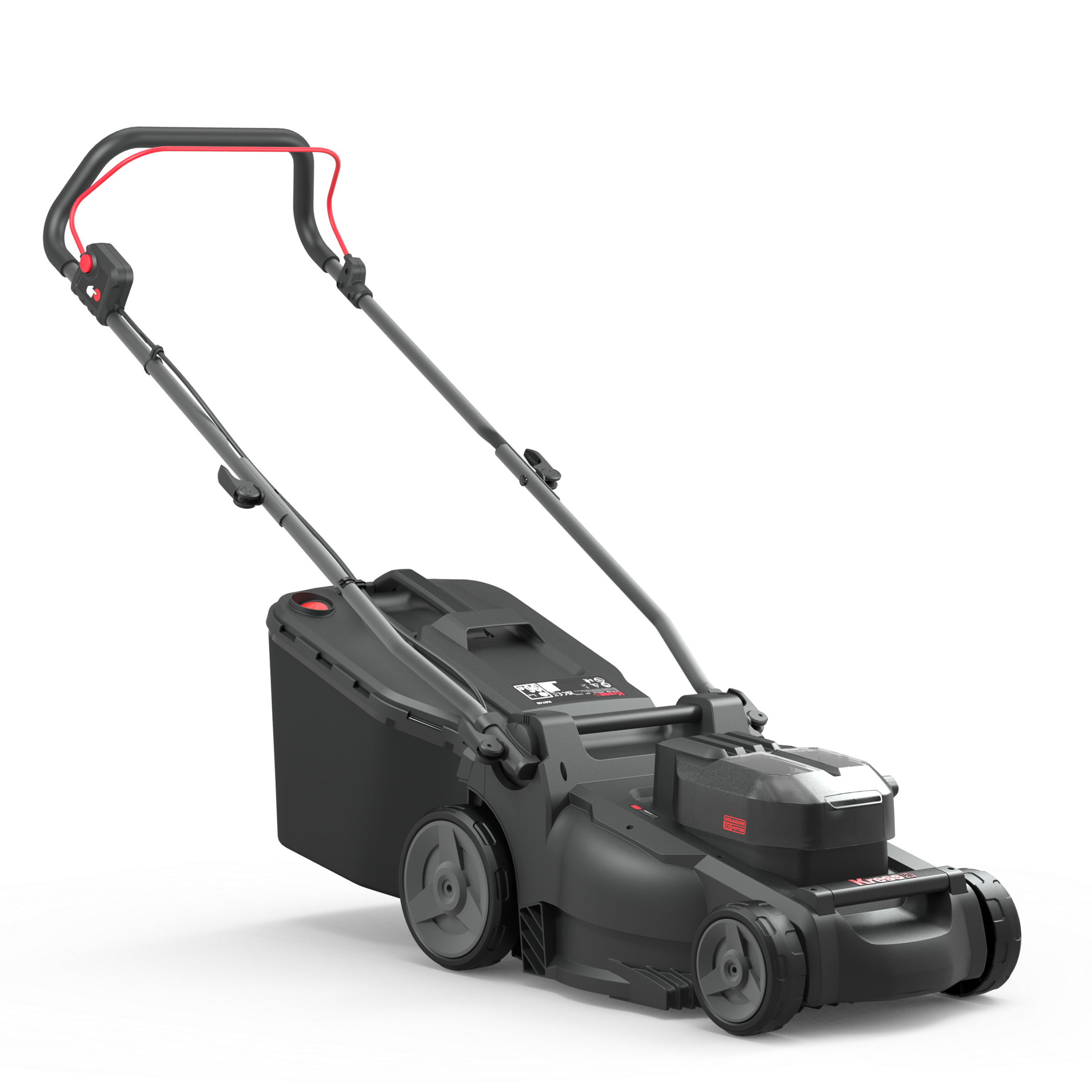 Kress Akku Rasenmäher SET (inkl. 4x Akkus und Doppelladegerät) mit Antrieb 41 cm - KG748.9