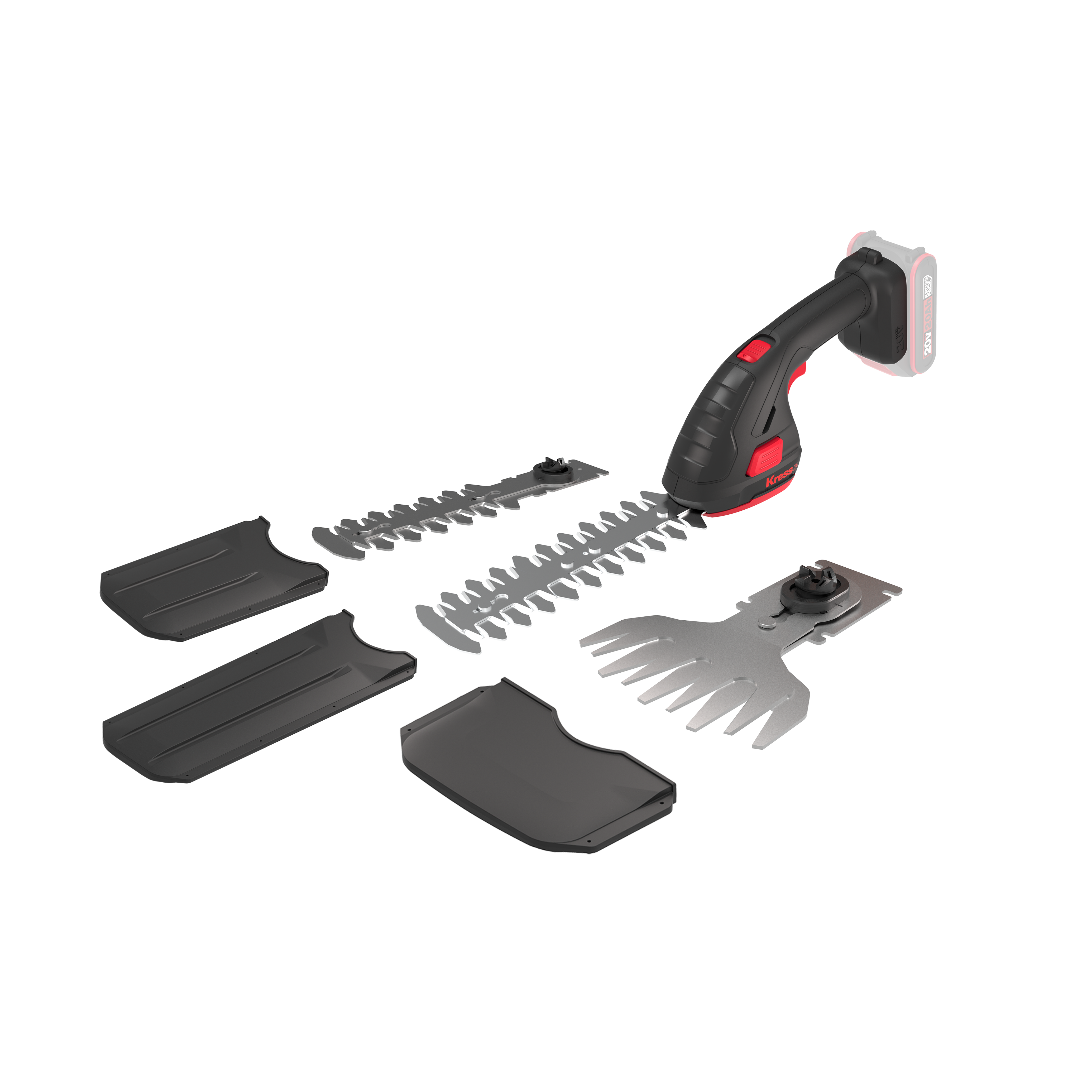 Kress KrossPack 3-in-1 Akku-Gras- und Strauchscheren 20V - SET (inkl. Akku + Ladegerät) KG806E