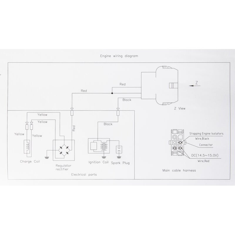 Loncin petrol engine LC1P92F-1-E5, 9.2 KW / KW 25.4 mm x 80 mm