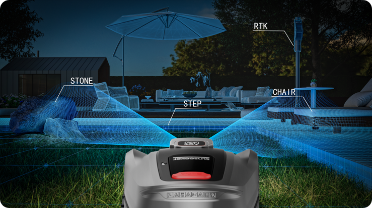 Sunseeker Elite X5 – Intelligent robotic lawnmower with all-wheel drive for large areas up to 2,000 m²