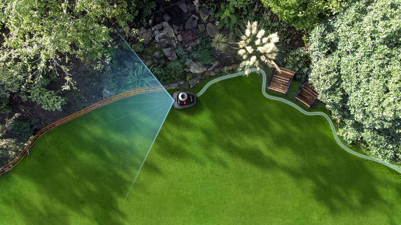 Segway Navimow i108E Mähroboter mit visueller Kartierung, KI-Assist-Mapping und App-Steuerung