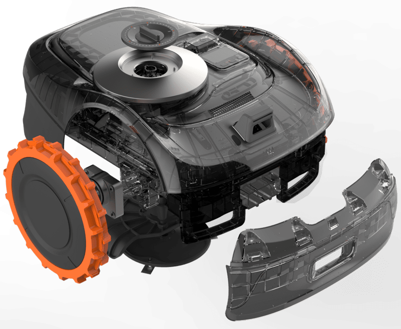 Segway Navimow i108E Mähroboter mit visueller Kartierung, KI-Assist-Mapping und App-Steuerung
