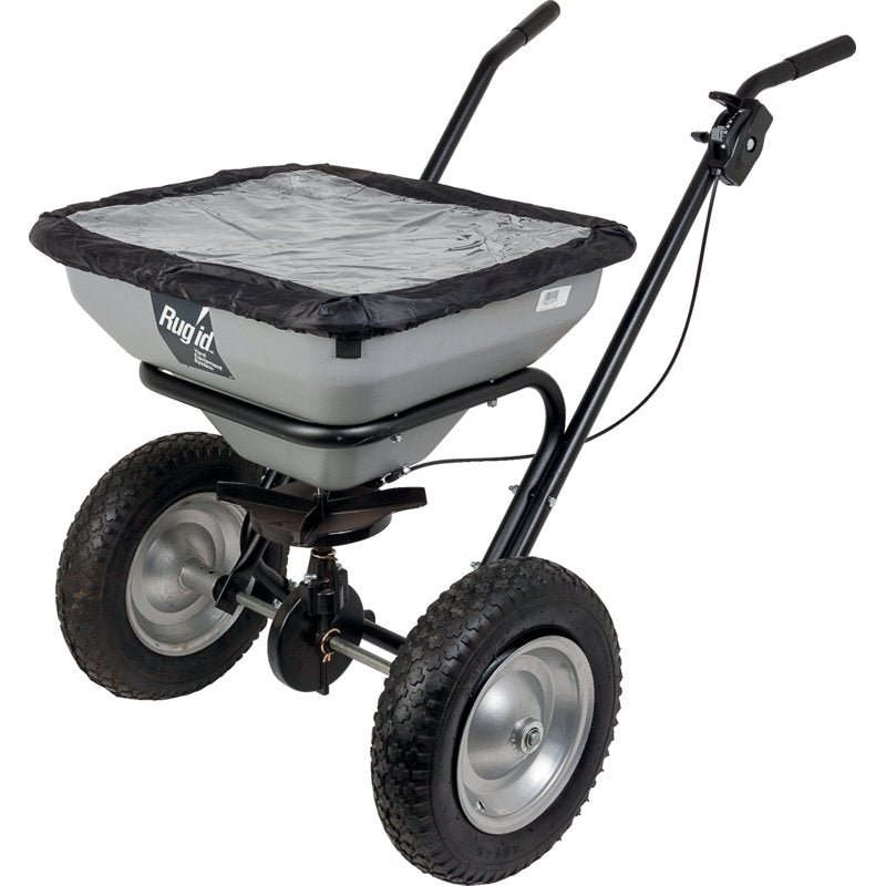 Handbetriebener Streuwagen Schleuderstreuer mit 45 kg Nutzlast und 3,5 m Arbeitsbreite, nicht für Streusalz geeignet