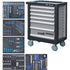 SW‑Stahl Werkstattwagen RX Edition mit 7 Schubladen und 347‑teiliger Werkzeugausstattung in Schaumstoffmodulen