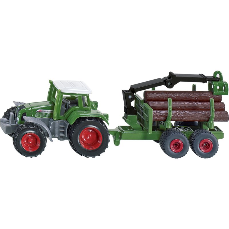 Fendt tractor with forest trailer toy