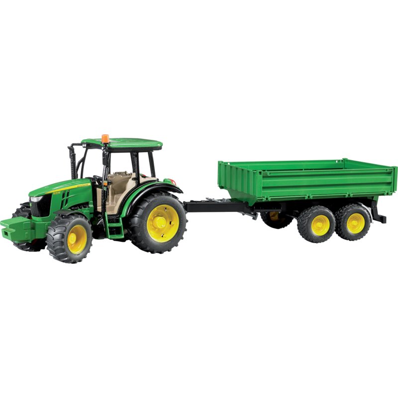 John Deere 5115M tractor with tandem tipper toy
