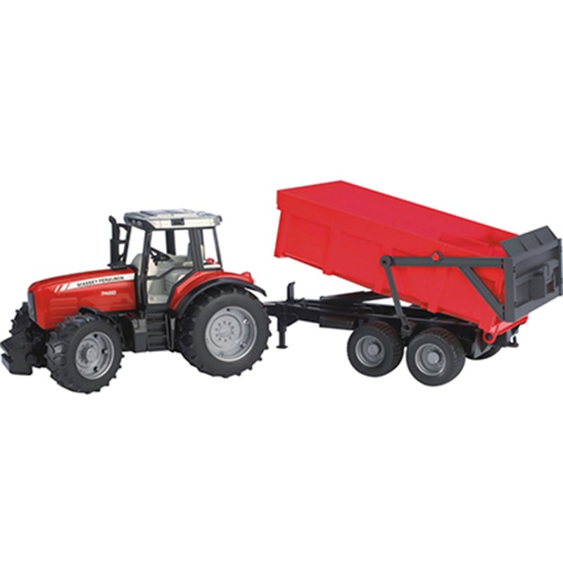 Massey Ferguson 7480 tractor with dump truck toy