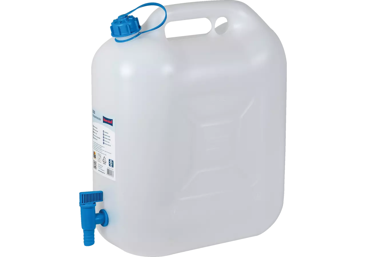 Wasserkanister Eco 22 L aus robustem Kunststoff mit Tragegriff