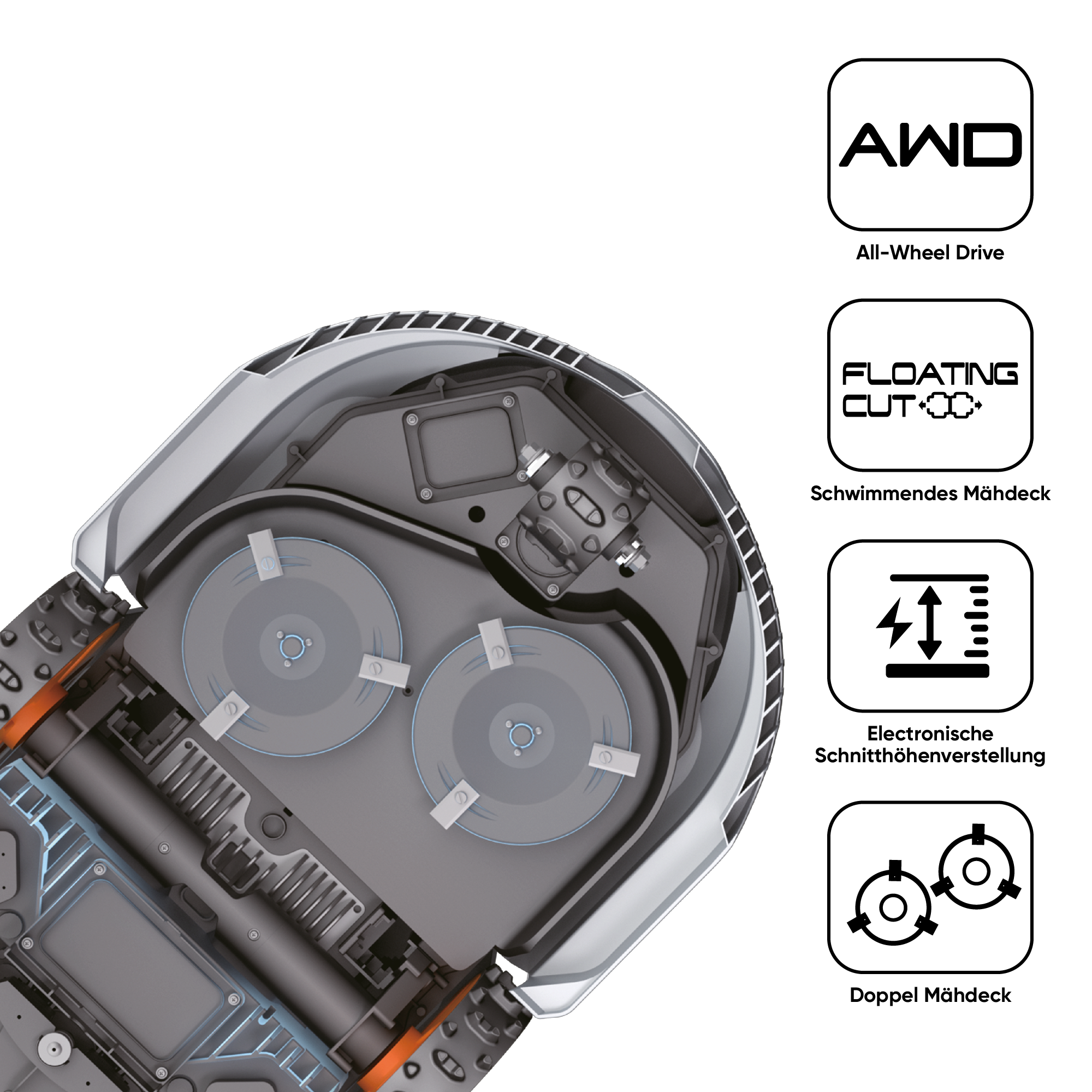 Sunseeker Elite X7 PLUS – Wireless all-wheel drive robotic lawnmower for gardens up to 6,000 m²