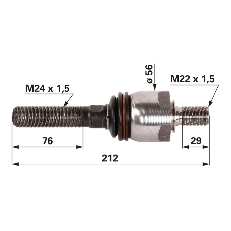 Axialgelenk M24x1,5/M22x1,5