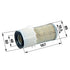 Fleetguard Luftfilterhauptpatrone AF1658K