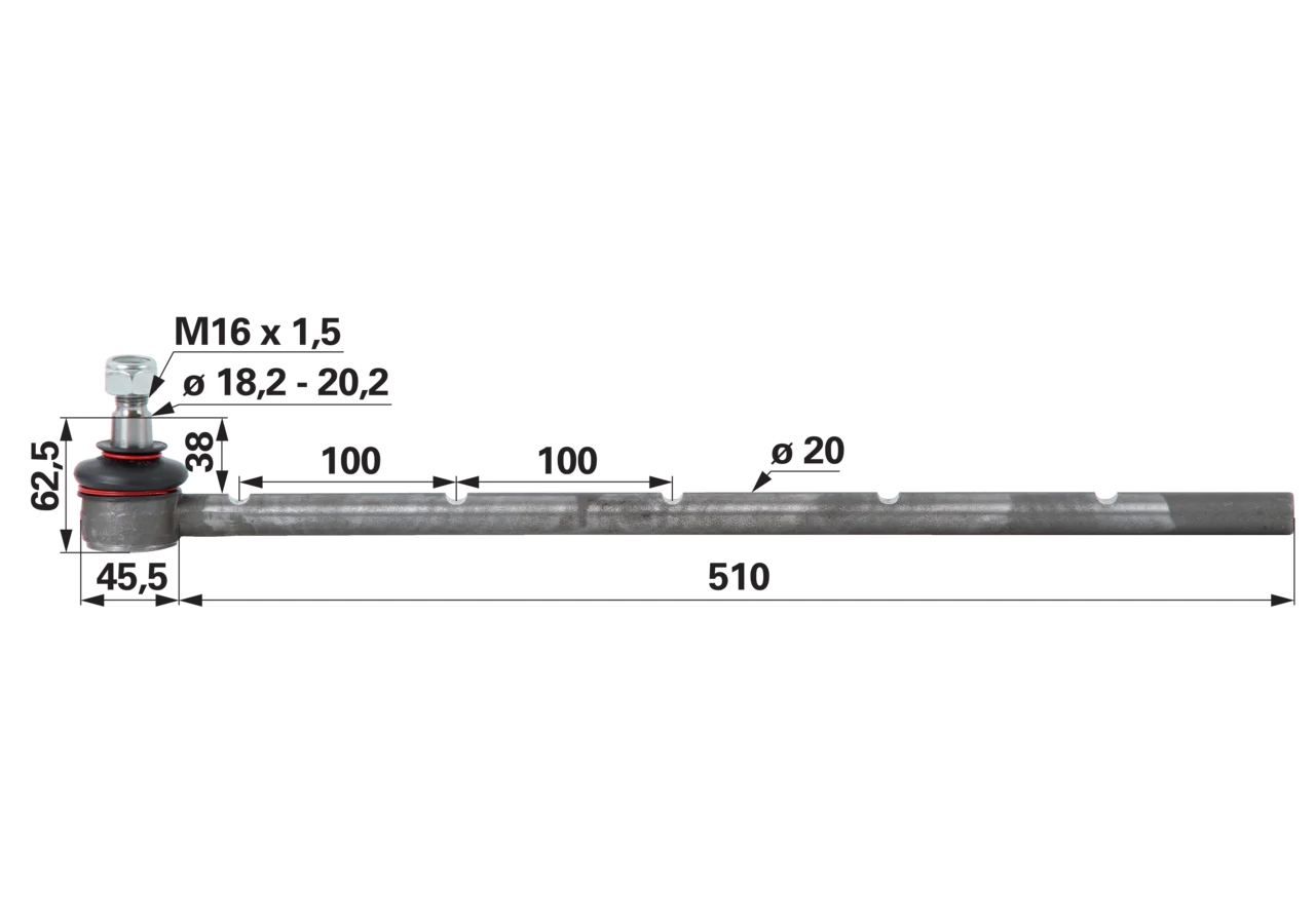 Kugelgelenk D 20 mm für Spurstange 2WD GartenShop24 - Hochwertige Gartengeräte