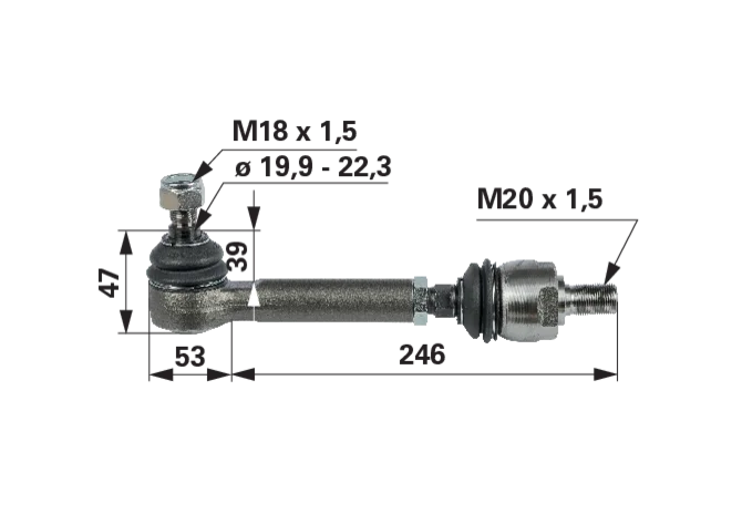 Spurstange komplett anstelle von Steyr 48084980 GartenShop24 - Hochwertige Gartengeräte