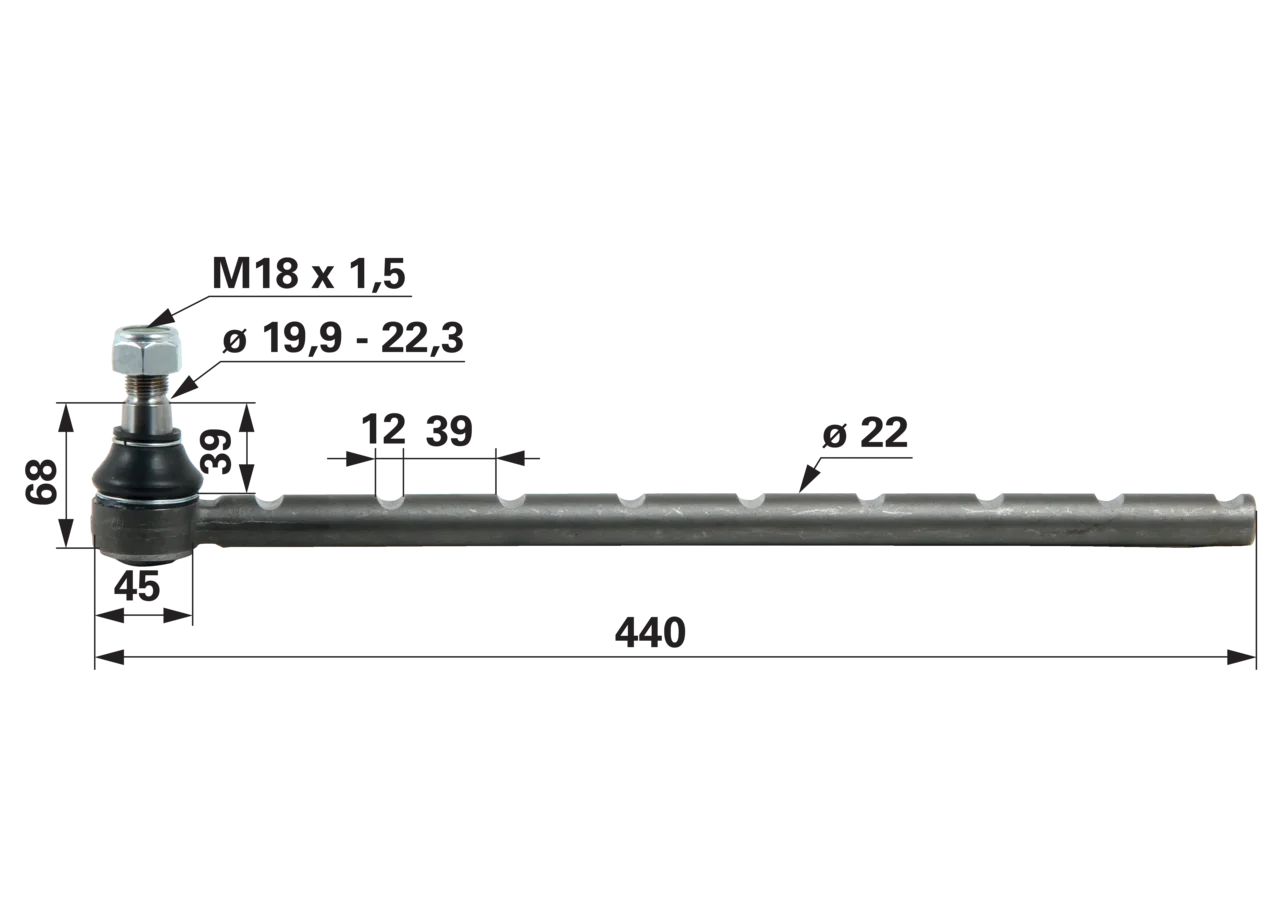 Kugelgelenk anstelle von Steyr 137700430701 GartenShop24 - Hochwertige Gartengeräte