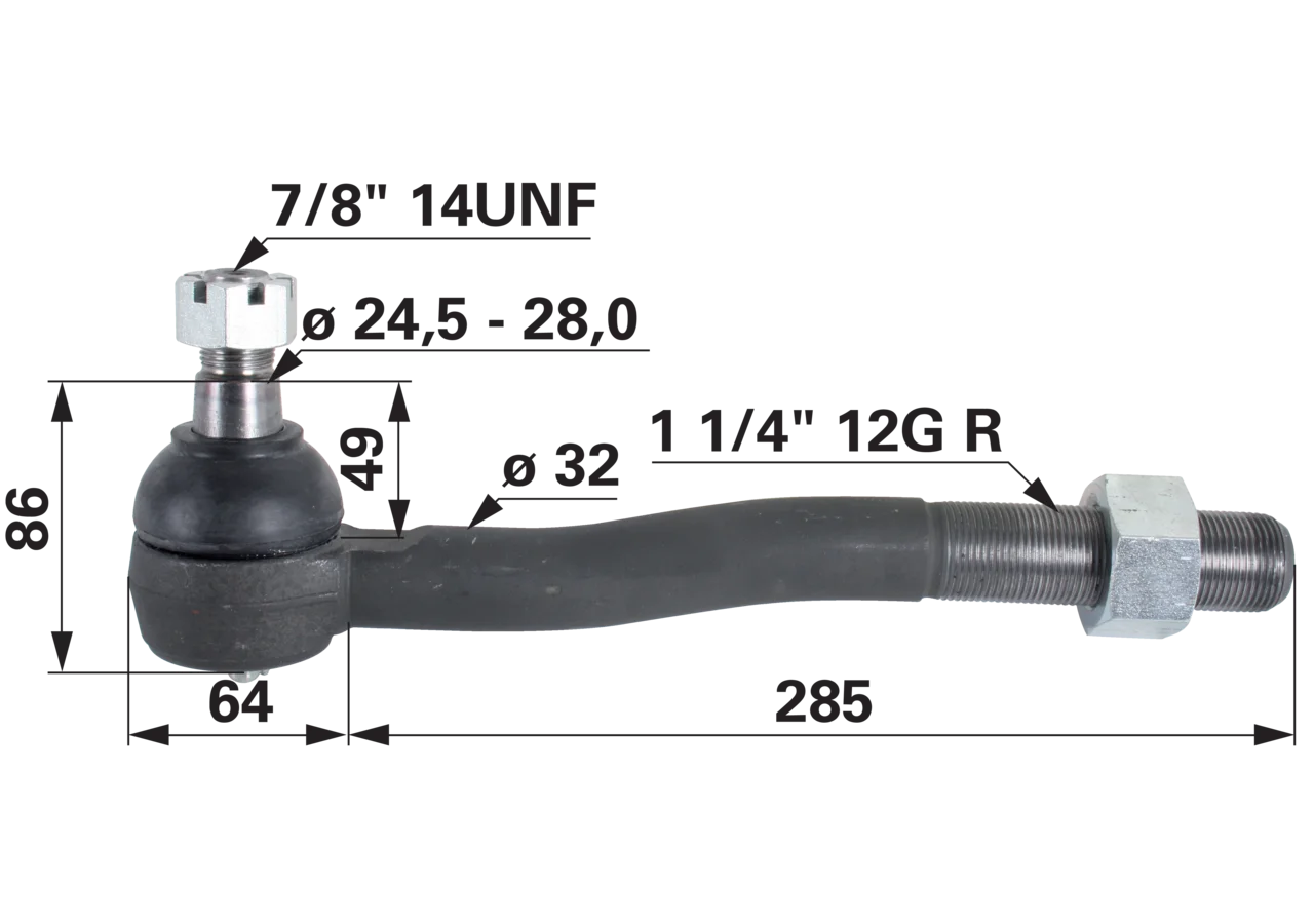 Kugelgelenk 1 1/4 Zoll Außengewinde 1 1/4" 12G R GartenShop24 - Hochwertige Gartengeräte