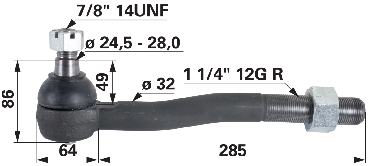 Kugelgelenk 1 1/4 Zoll Außengewinde 1 1/4" 12G R GartenShop24 - Hochwertige Gartengeräte