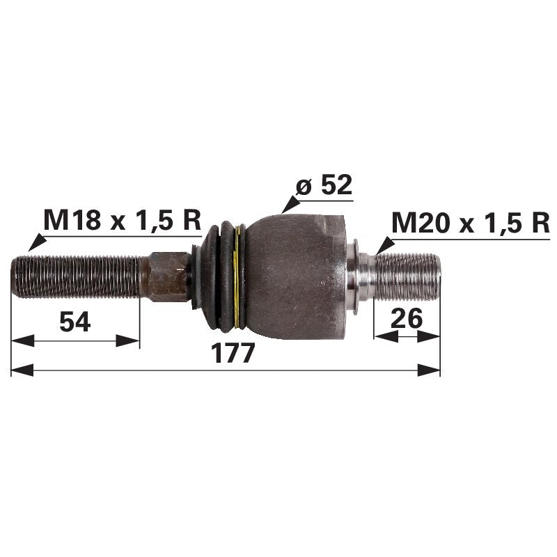 Axialgelenk M18 x 1,5 / M20 x 1,5