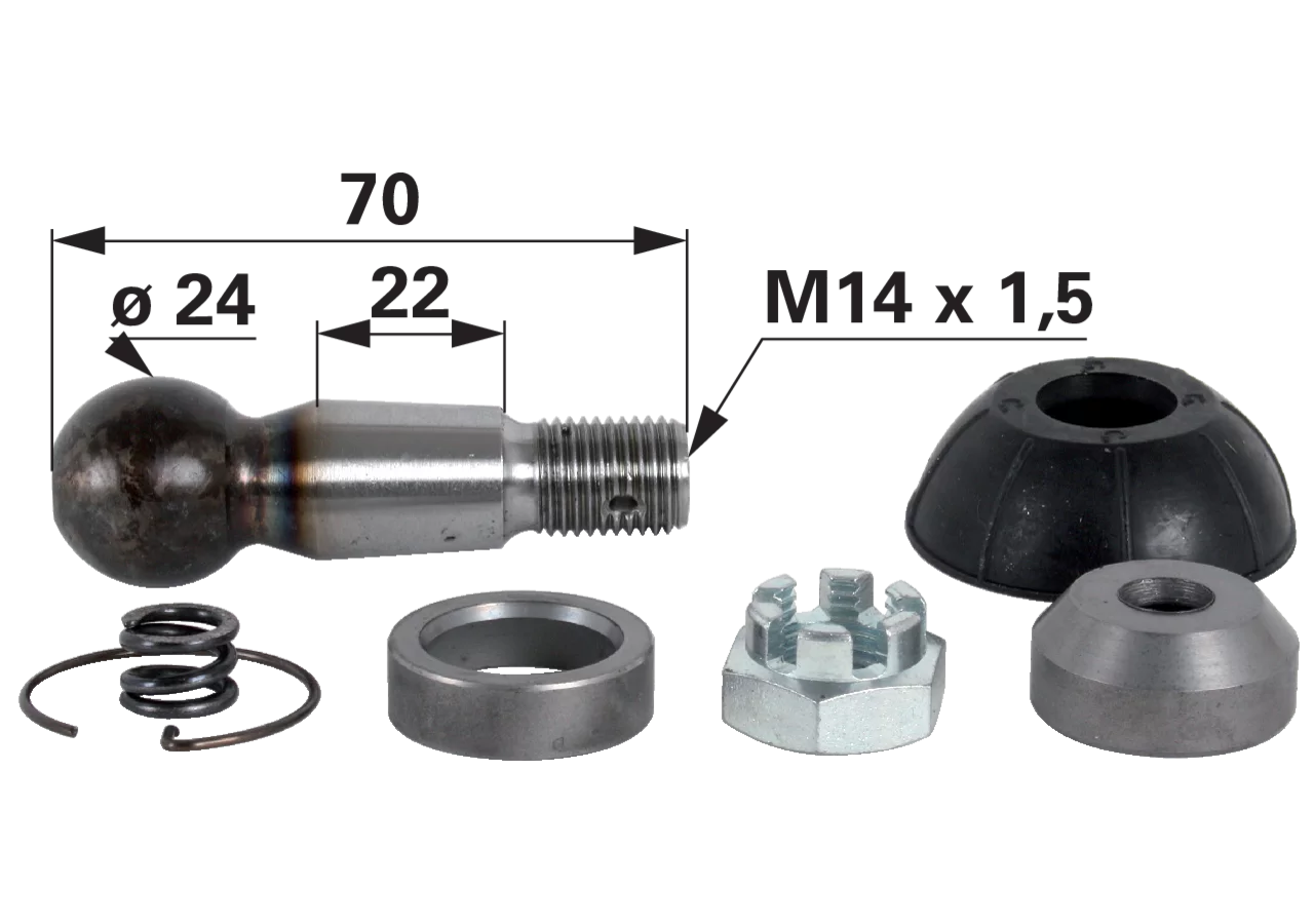 Kugelbolzensatz anstelle von Steyr 180430009 GartenShop24 - Hochwertige Gartengeräte