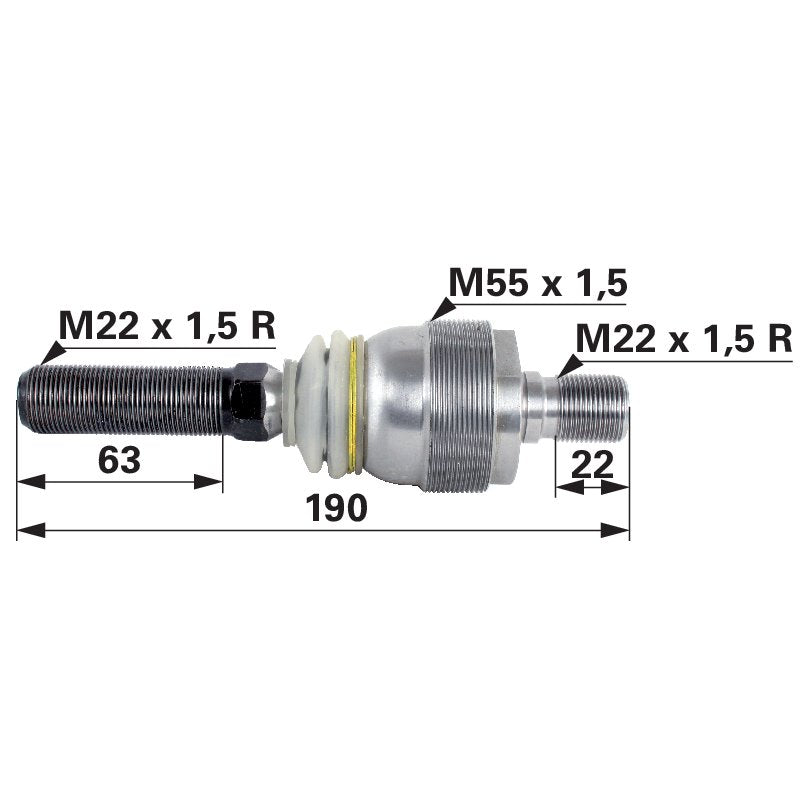 Axialgelenk M22 x 1,5 / M22 x 1,5