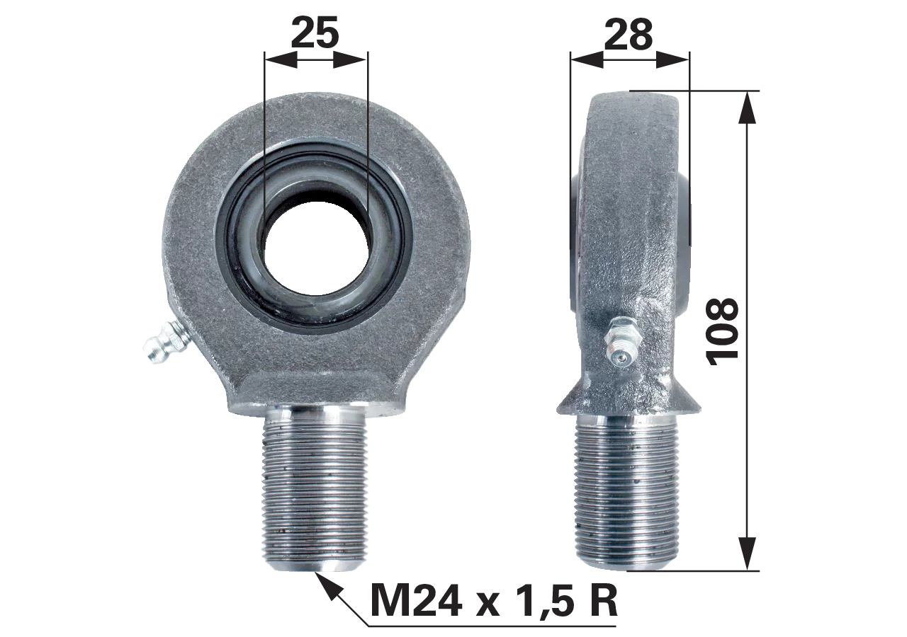 Gelenklager für Lenkzylinder anstelle von Steyr 137700470110 GartenShop24 - Hochwertige Gartengeräte