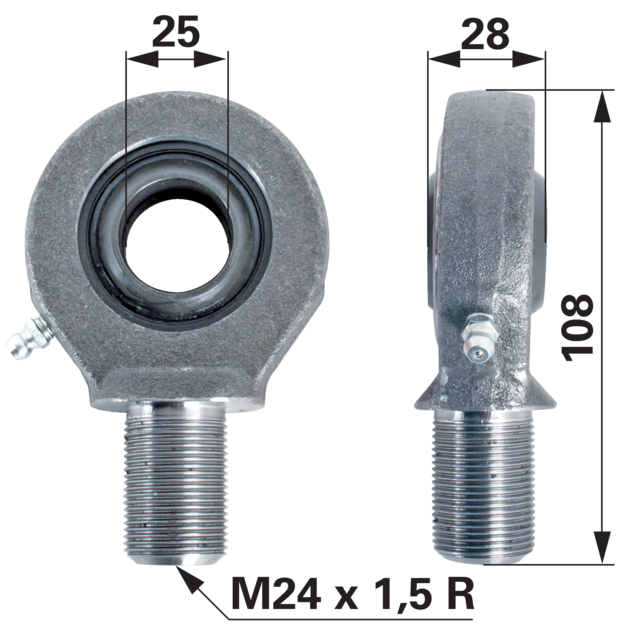 Gelenklager für Lenkzylinder anstelle von Steyr 137700470110 GartenShop24 - Hochwertige Gartengeräte
