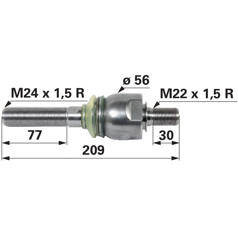 Axialgelenk M24 x 1,5 / M22 x 1,5 – zu APL 345