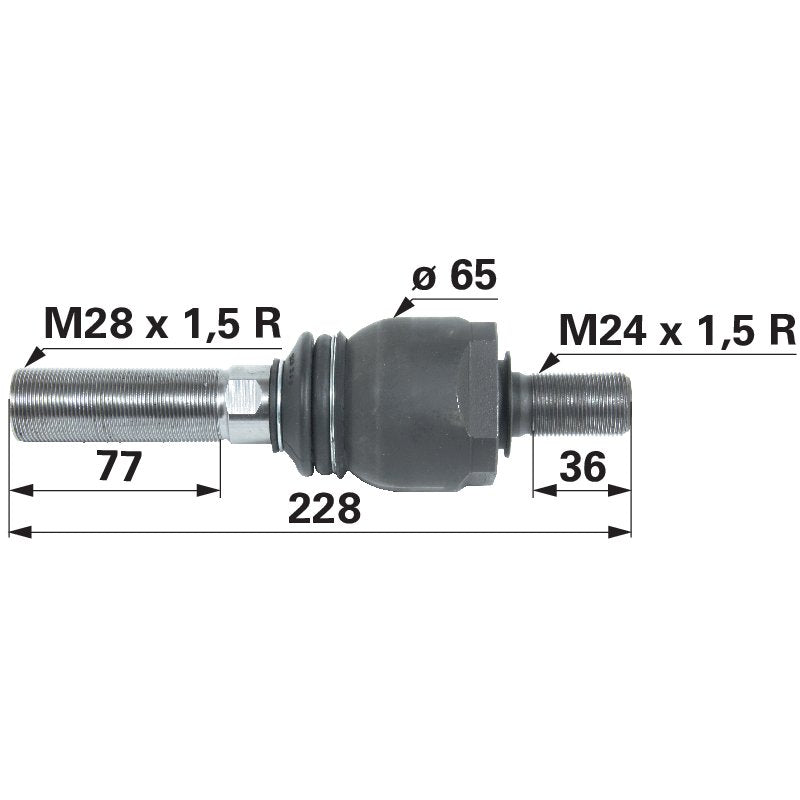 John Deere Axialgelenk M28 x 1,5 / M24 x 1,5 168703