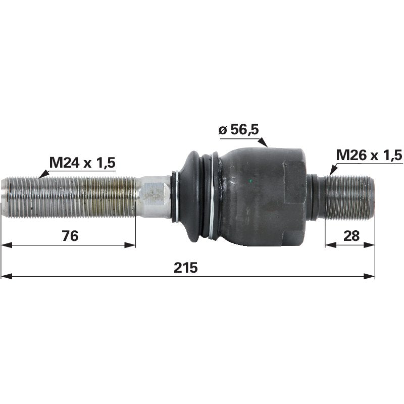 John Deere Axialgelenk M24 x 1,5 / M26 x 1,5 161341
