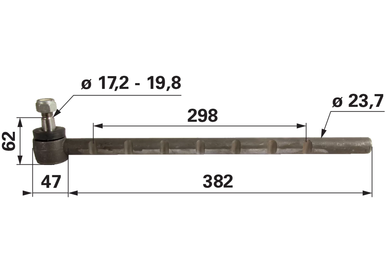 Kugelgelenk anstelle von Ford C7NN3280F Länge 429 mm GartenShop24 - Hochwertige Gartengeräte