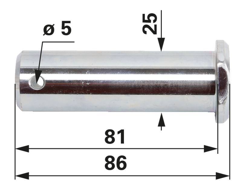 Lenkzylinderbolzen anstelle von Steyr 137700470068 GartenShop24 - Hochwertige Gartengeräte