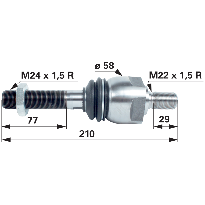 Axialgelenk M24 x 1,5 / M22 x 1,5