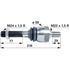 Axialgelenk M24 x 1,5 / M22 x 1,5