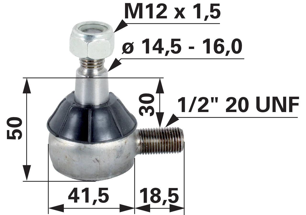 Kugelgelenk anstelle von Massey Ferguson 1851617M2 GartenShop24 - Hochwertige Gartengeräte