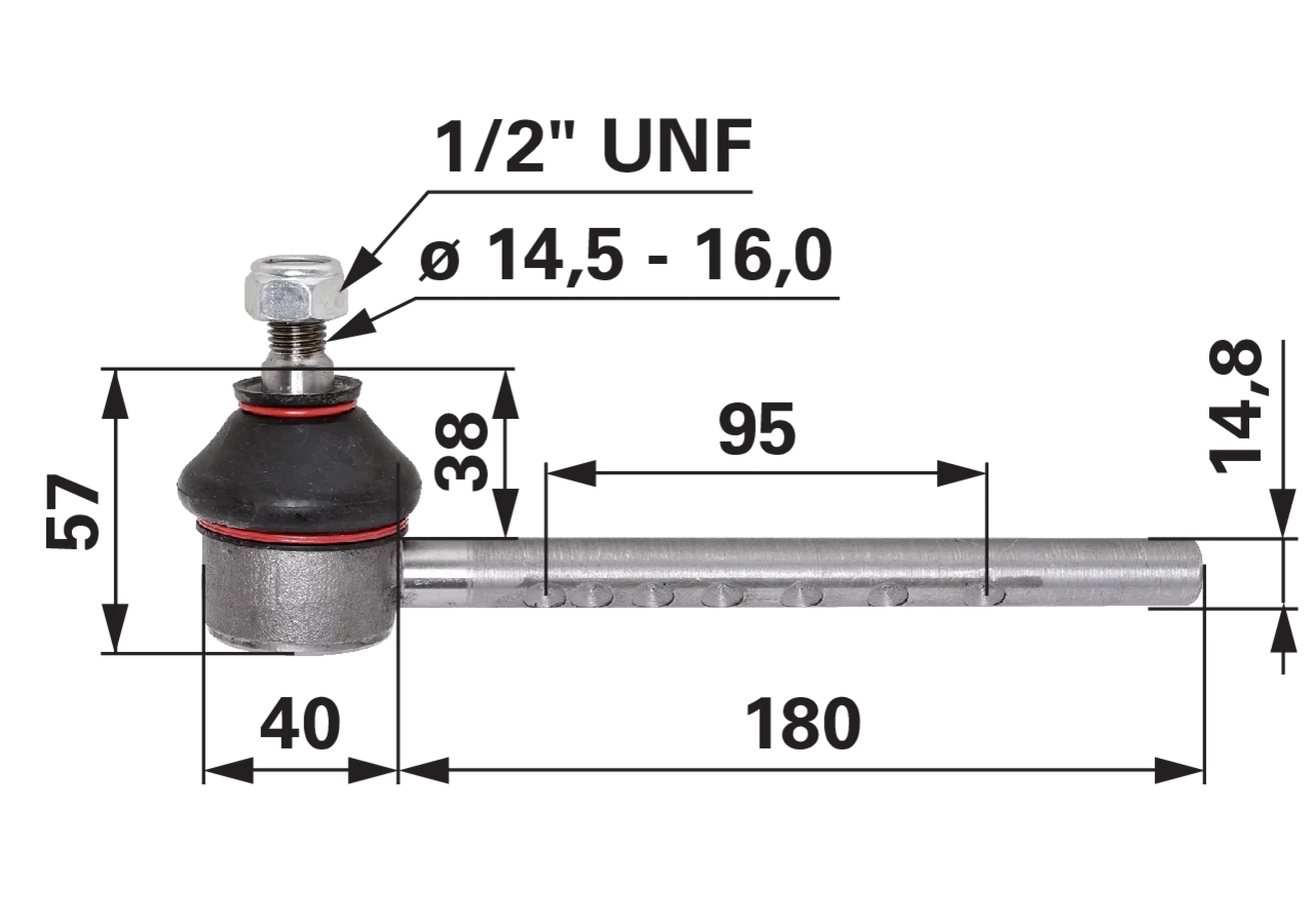 Kugelgelenk anstelle von Massey Ferguson 1860408 GartenShop24 - Hochwertige Gartengeräte
