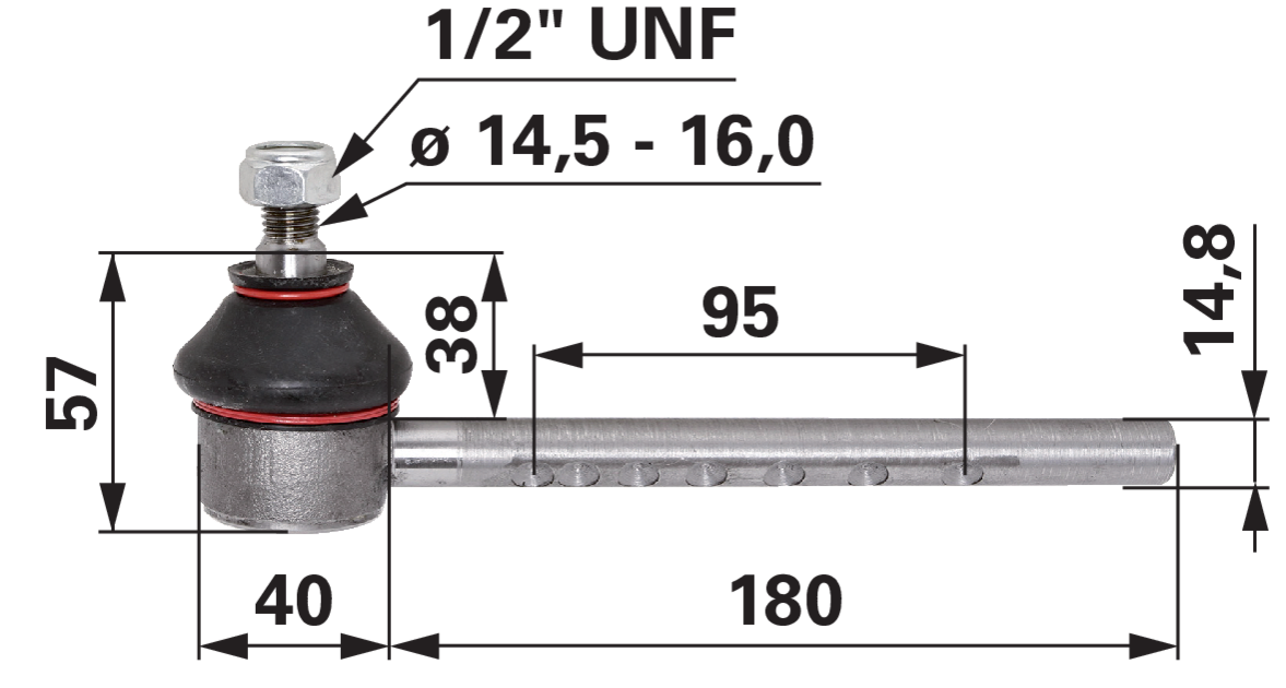 Kugelgelenk anstelle von Massey Ferguson 1860408 GartenShop24 - Hochwertige Gartengeräte