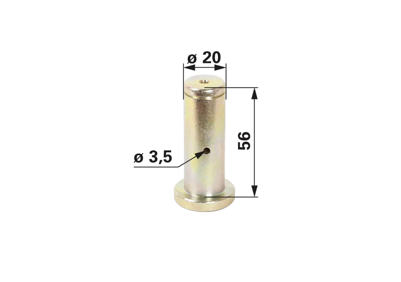 Lenkzylinderbolzen anstelle von CNH 4987671 GartenShop24 - Hochwertige Gartengeräte