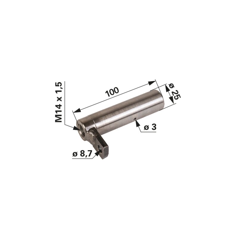 Bolzen 25 x 100 mm – Lenkzylinder innen