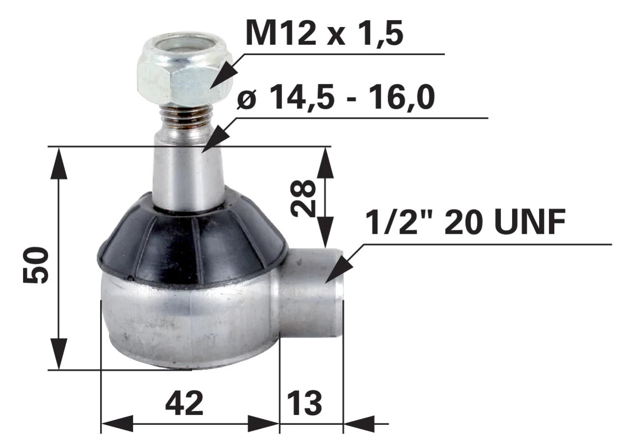 Kugelgelenk anstelle von Massey Ferguson 1851618 GartenShop24 - Hochwertige Gartengeräte