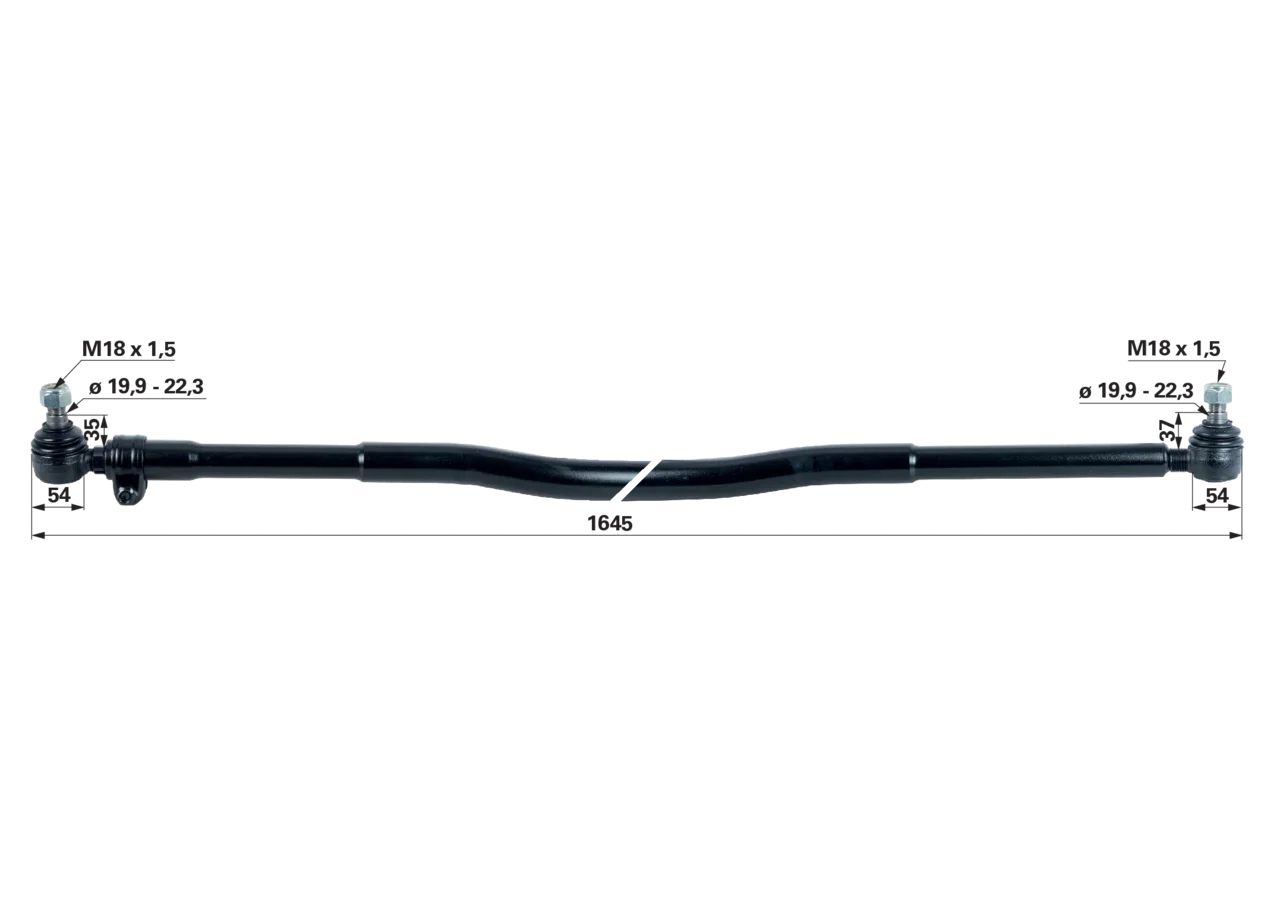 Spurstange komplett CNH 51557777, Länge 1.645 mm GartenShop24 - Hochwertige Gartengeräte