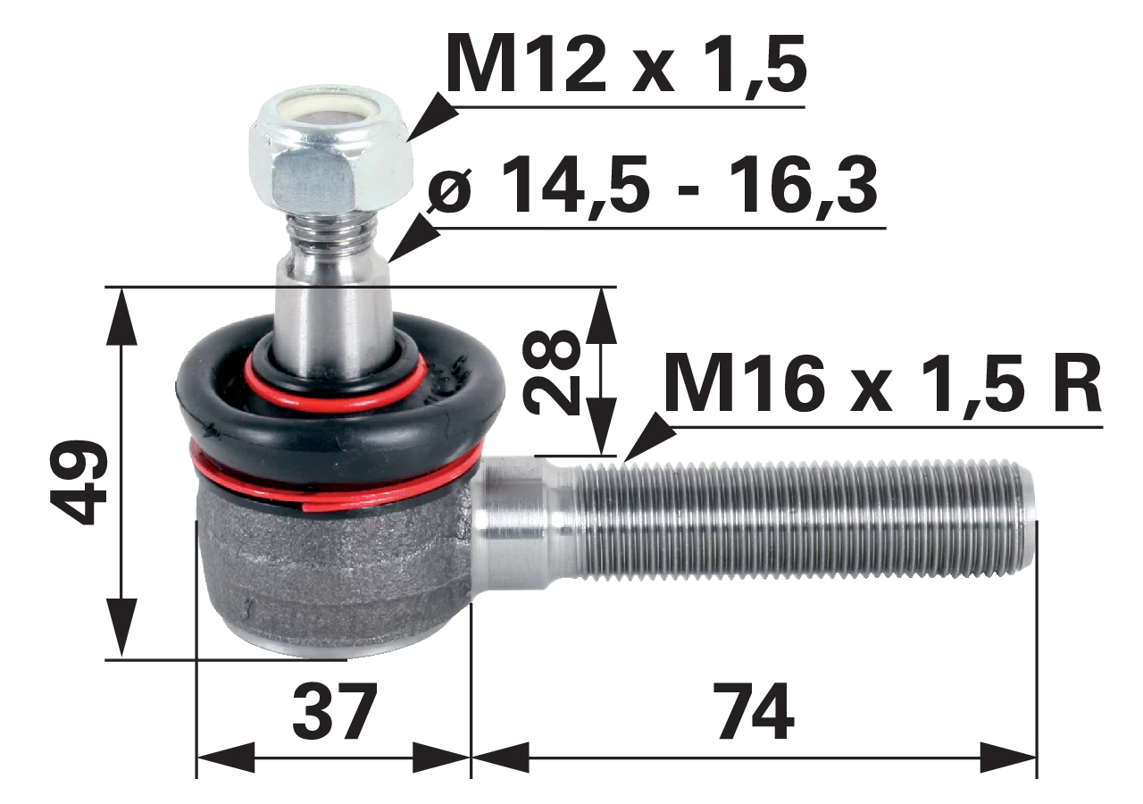 Kugelgelenk anstelle von Same 0.146.4237.4 GartenShop24 - Hochwertige Gartengeräte