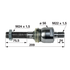 Axialgelenk M24 x 1,5 / M22 x 1,5