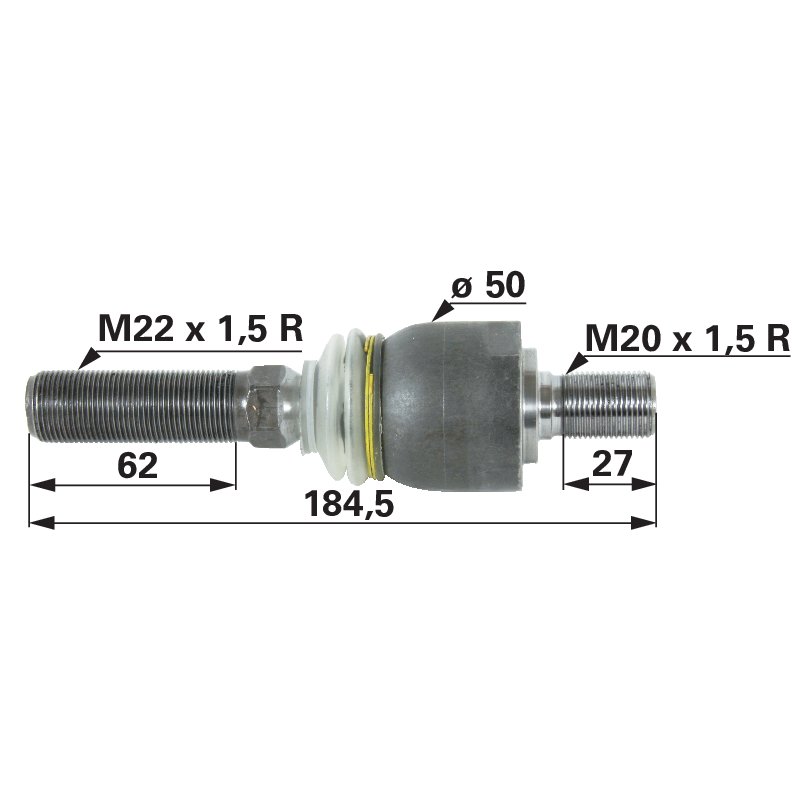 Axialgelenk M20 x 1,5 / M22 x 1,5
