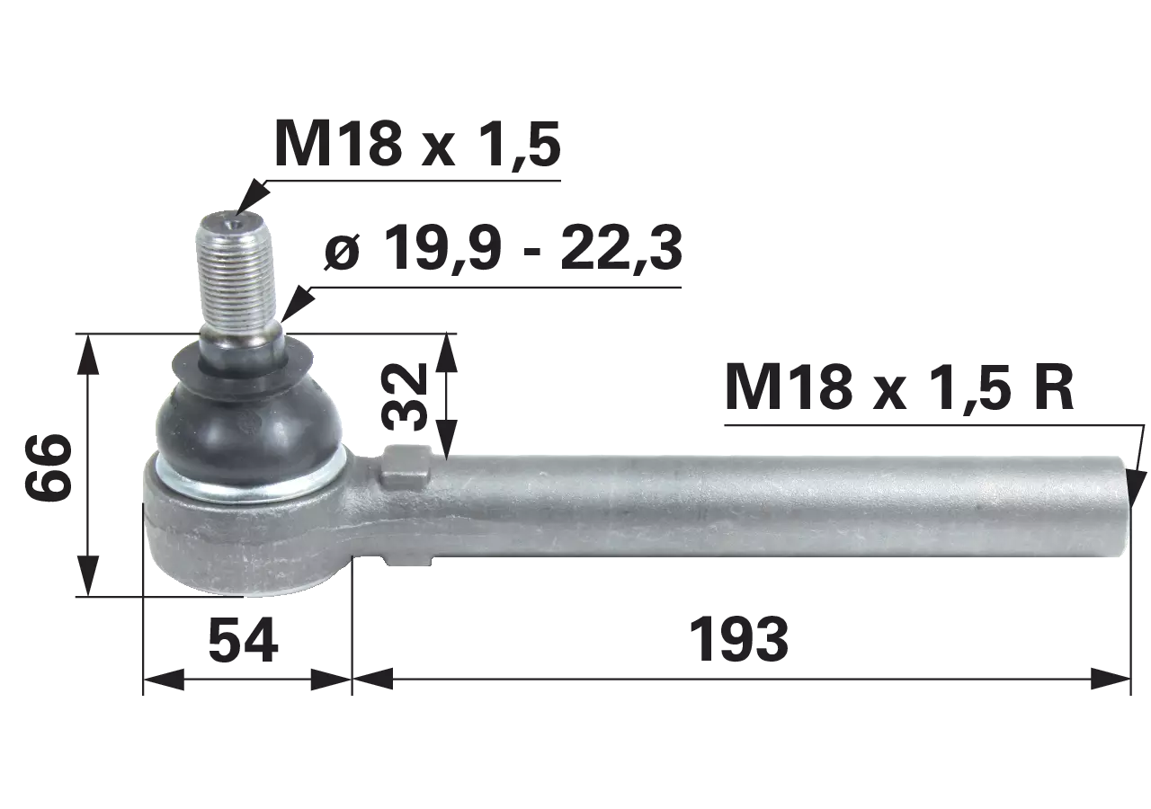 Kugelgelenk M18 x 1,5 anstelle von Lindner 3003512 GartenShop24 - Hochwertige Gartengeräte