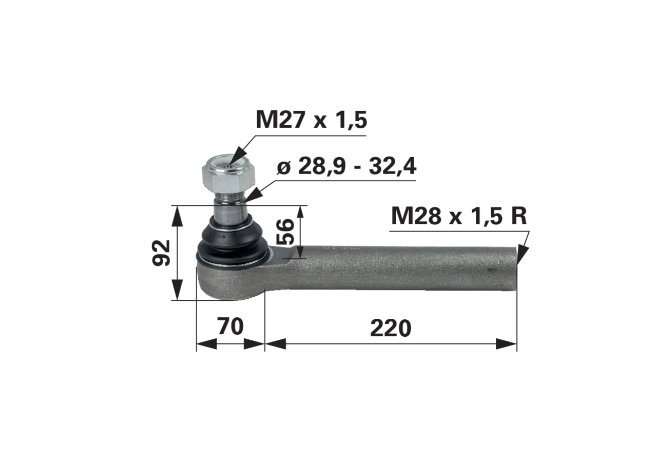 Spicer Dana Kugelgelenk anstelle von John Deere AL224139 Spicer Dana